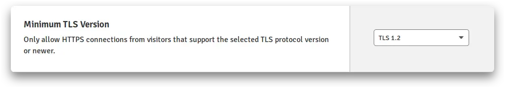 Minimum TLS Version
